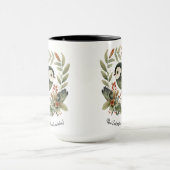 New Zealand Fantail Folk Art Tasse (Zentrum)