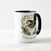 New Zealand Fantail Folk Art Tasse (VorderseiteRechts)