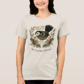New Zealand Fantail Folk Art Tri-Blend Shirt (Vorderseite)