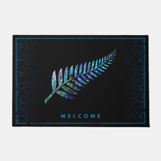 NEW ZEALAND FERN EINFACH PAUA DOORMAT FUßMATTE (Vorderseite)