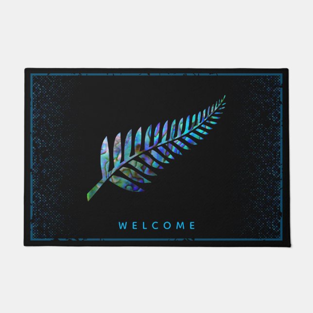 NEW ZEALAND FERN EINFACH PAUA DOORMAT FUßMATTE (Vorderseite)