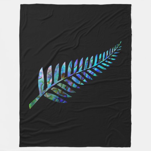 NEW ZEALAND FERN EINFACHE PAUA FLEECEDECKE (Vorderseite)