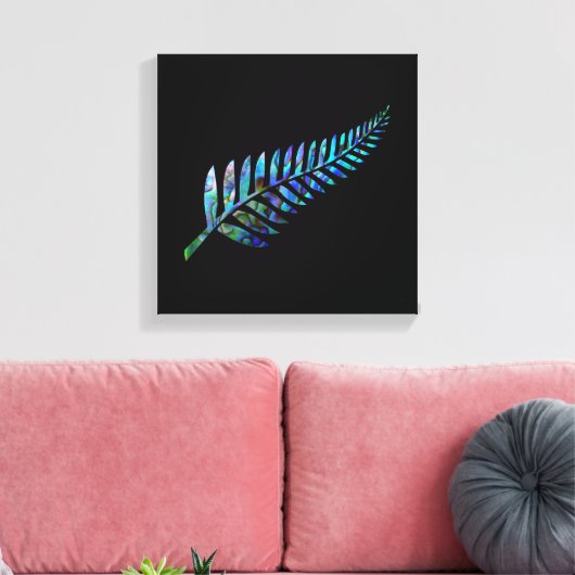NEW ZEALAND FERN EINFACHE PAUA LEINWANDDRUCK (Insitu (Wohnzimmer))