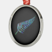 NEW ZEALAND FERN EINFACHE PAUA ORNAMENT AUS METALL (Links)