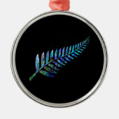 NEW ZEALAND FERN EINFACHE PAUA ORNAMENT AUS METALL (Vorne)