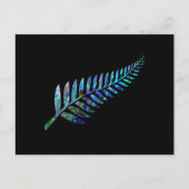 NEW ZEALAND FERN EINFACHE PAUA POSTKARTE (Vorderseite)