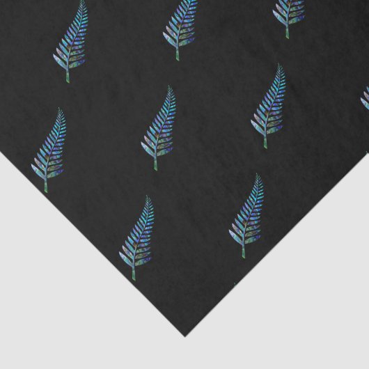 NEW ZEALAND FERN EINFACHE PAUA SEIDENPAPIER (Ausschnitt)