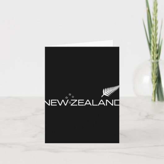 New Zealand Fern Flag Athletic Srts Style Tee  Karte (Vorderseite)