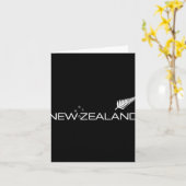 New Zealand Fern Flag Athletic Srts Style Tee  Karte (Gelbe Blume)