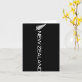 New Zealand Fern Flag Athletic Srts Vertical Style Karte (Gelbe Blume)