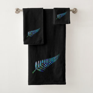 NEW ZEALAND FERN PAUA BATH TOWEL SET