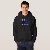 New Zealand Flag Blue White Red Hoodie (Vorne ganz)