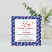 NEW ZEALAND FLAG Custom Geburtstagsfeier Einladung (Stehend Vorderseite)