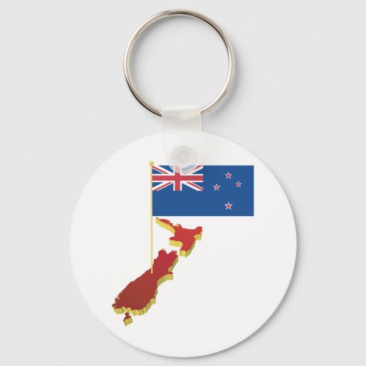 New Zealand Flag Keychain Schlüsselanhänger (Vorderseite)
