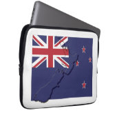NEW ZEALAND Flag Map Patriotic Computer Laptopschutzhülle (Vorne Rechts)