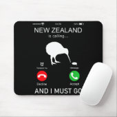 New Zealand Is Calling And I Must Go, Zealand Funn Mousepad (Mit Mouse)
