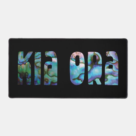 NEW ZEALAND KIA ORA GREETING PAUA SCHREIBTISCHUNTERLAGE (Vorderseite)