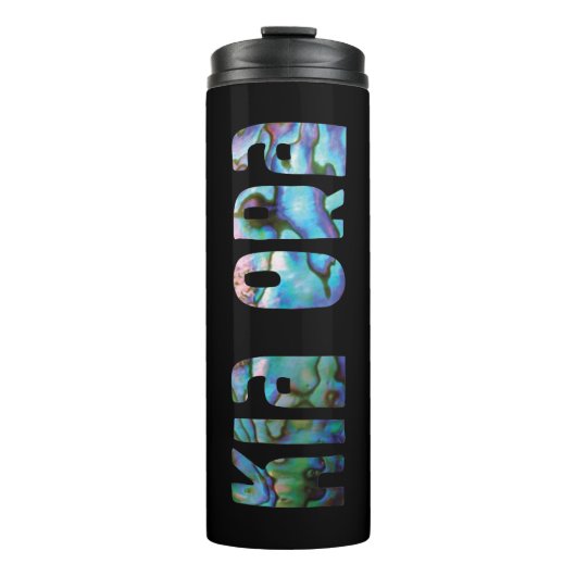 NEW ZEALAND KIA ORA PAUA THERMOSBECHER (Vorderseite)