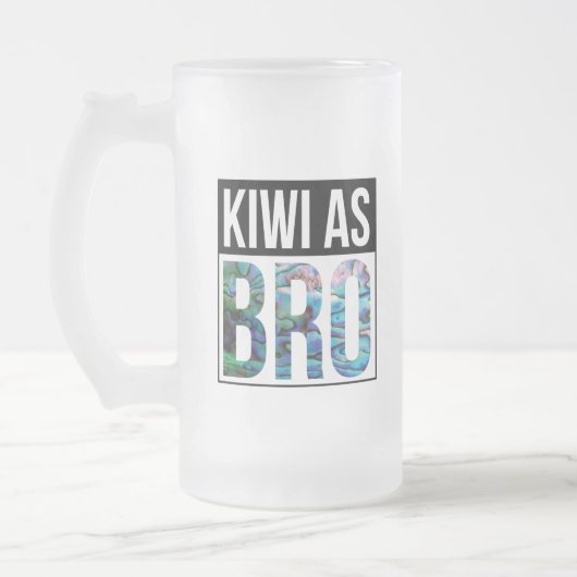 NEW ZEALAND KIWI ALS BRO PAUA MATTGLAS BIERGLAS (Links)