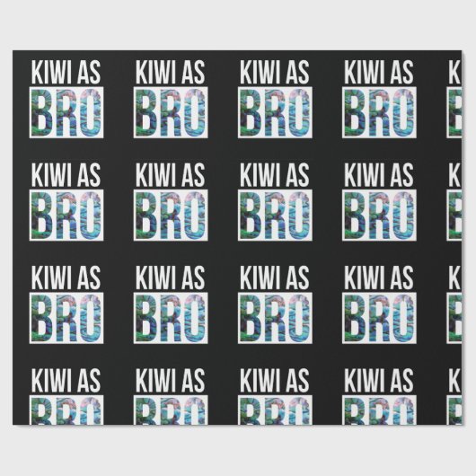 NEW ZEALAND KIWI ALS BRO SIMPLE PAUA GESCHENKPAPIER (Flach)