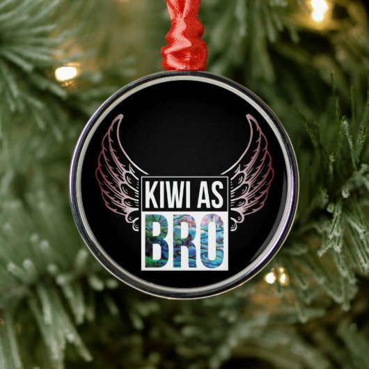NEW ZEALAND KIWI ALS BRO SIMPLE PAUA ORNAMENT AUS METALL (Baum)