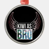 NEW ZEALAND KIWI ALS BRO SIMPLE PAUA ORNAMENT AUS METALL (Vorne)