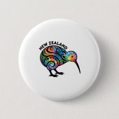 New Zealand Kiwi Bird  Button (Vorderseite)