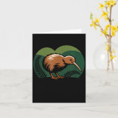 New Zealand Kiwi Bird Karte (Gelbe Blume)