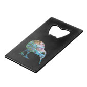 NEW ZEALAND KIWI BIRD PAUA GELDBEUTEL FLASCHENÖFFNER (Vorderseite Schrägansicht)