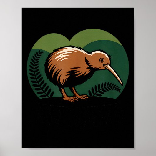 New Zealand Kiwi Bird Poster (Vorne)