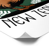 New Zealand Kiwi Bird Poster (Ecke)