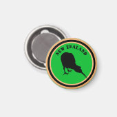 New Zealand & Kiwi Bird - Royal Kiwi Design Magnet (Vorderseite/Rückseite)