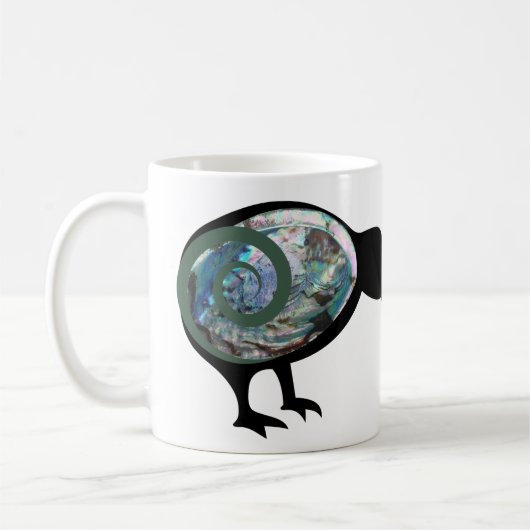 NEW ZEALAND KIWI BLACK PAUA FERN KORU CUSTOM NZ KAFFEETASSE (Links)