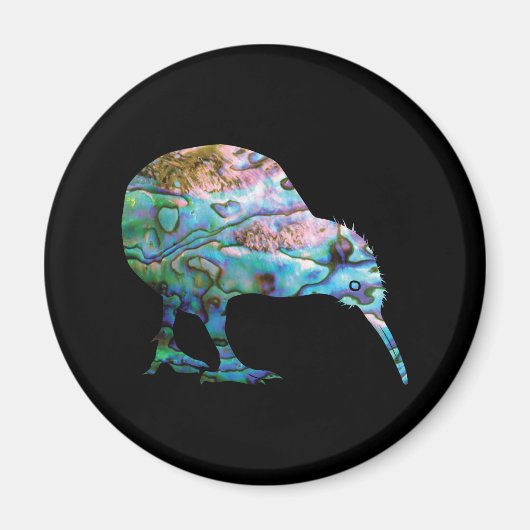 NEW ZEALAND KIWI EINFACH PAUA MAGNET (Vorne)