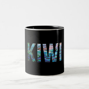 NEW ZEALAND KIWI EINFACH PAUA ZWEIFARBIGE TASSE