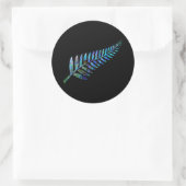 NEW ZEALAND KIWI FERN SIMPLE PAUA RUNDER AUFKLEBER (Tasche)