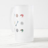 NEW ZEALAND KIWI GELD-MÜNZEN MATTGLAS BIERGLAS (Vorderseite Links)