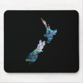 NEW ZEALAND KIWI MAP SIMPLE PAUA MOUSEPAD (Vorne)