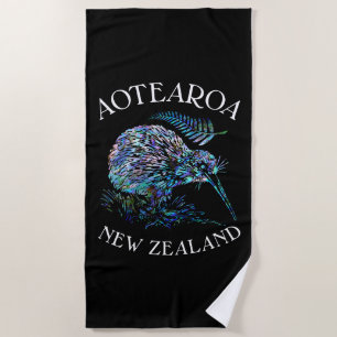 NEW ZEALAND KIWI PAUA BEACH TOWEL STRANDTUCH