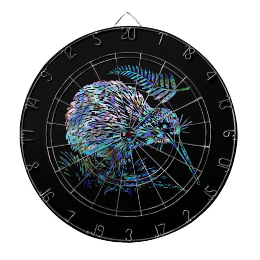 NEW ZEALAND KIWI PAUA DARTBOARD DARTSCHEIBE (vorne)