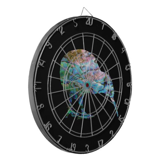 NEW ZEALAND KIWI PAUA DARTBOARD DARTSCHEIBE (Vorderseite Links)