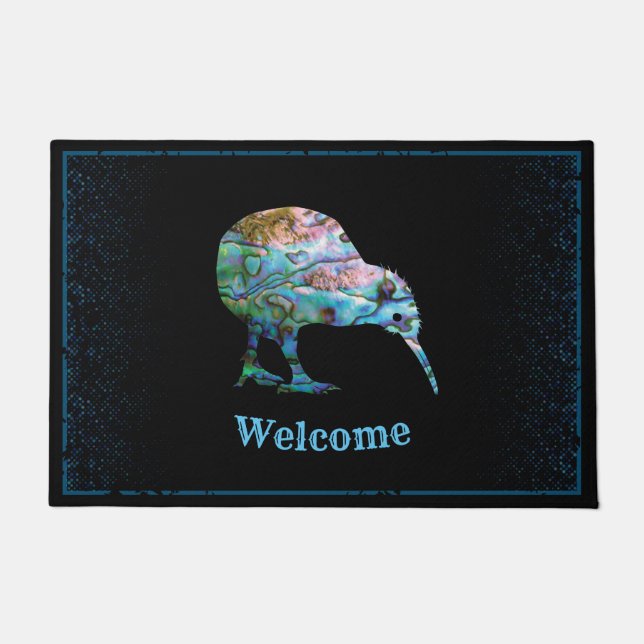 NEW ZEALAND KIWI PAUA DOORMAT FUßMATTE (Vorderseite)