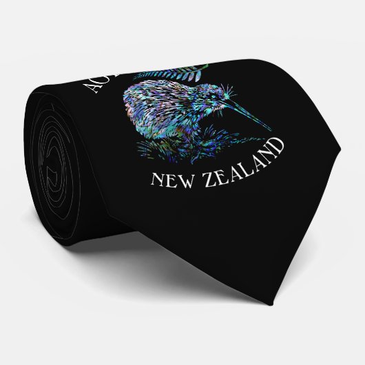NEW ZEALAND KIWI PAUA KRAWATTE (Gerollt)