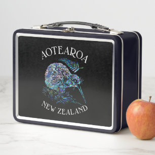 NEW ZEALAND KIWI PAUA METALL BROTDOSE