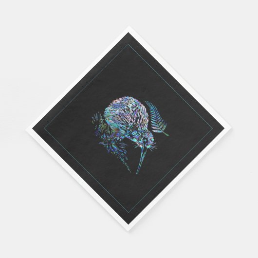 NEW ZEALAND KIWI PAUA NAPKIN SERVIETTE (Ecke)