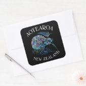 NEW ZEALAND KIWI PAUA QUADRATISCHER AUFKLEBER (Umschlag)