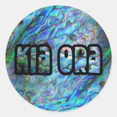 NEW ZEALAND KIWI PAUA ROUND STICKER (Vorderseite)
