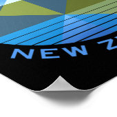 New Zealand Kiwi Queenstown Poster (Ecke)