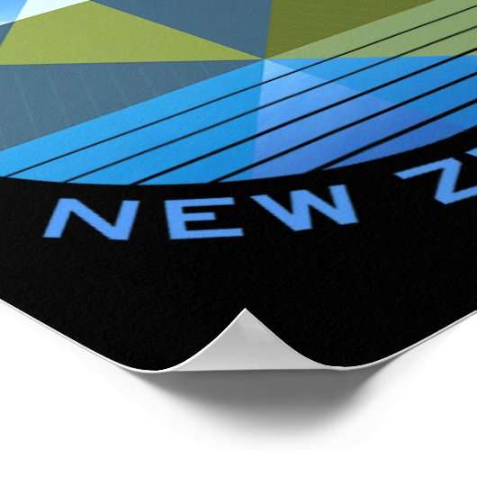 New Zealand Kiwi Queenstown Poster (Ecke)