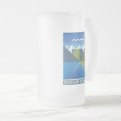 NEW ZEALAND KIWI SÜDINSEL MATTGLAS BIERGLAS (VorderseiteRechts)